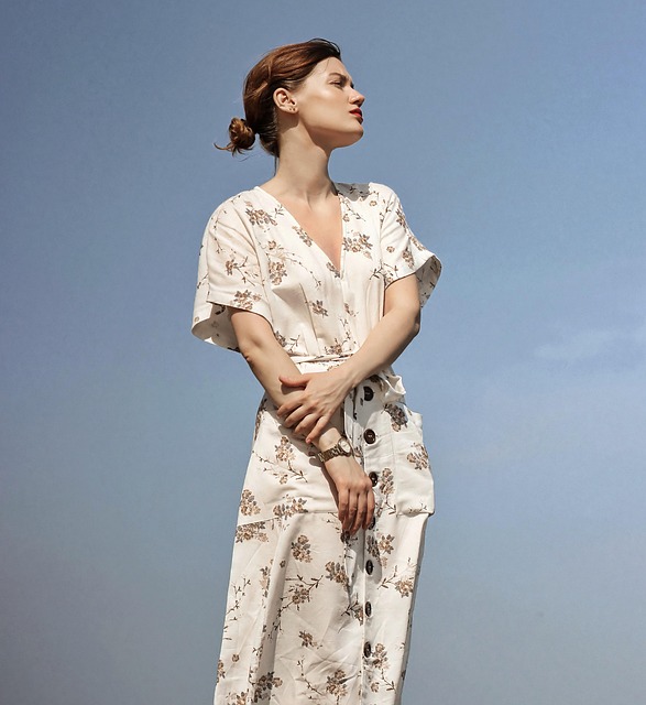 Floral Midi Dress Royal Style