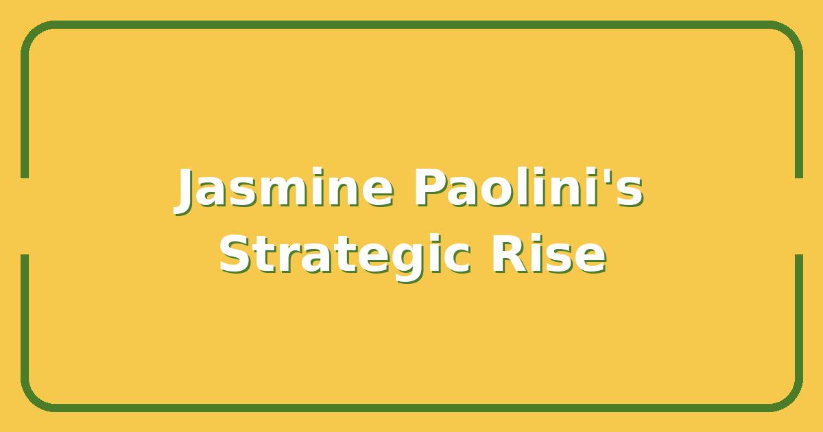 Jasmine Paolini’s 2025 Rise, What Her Game Reveals About Modern Tennis Strategy