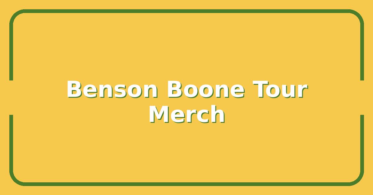 Benson Boone's Tour Merch vs. Fast Fashion, Which Is the Better Buy?