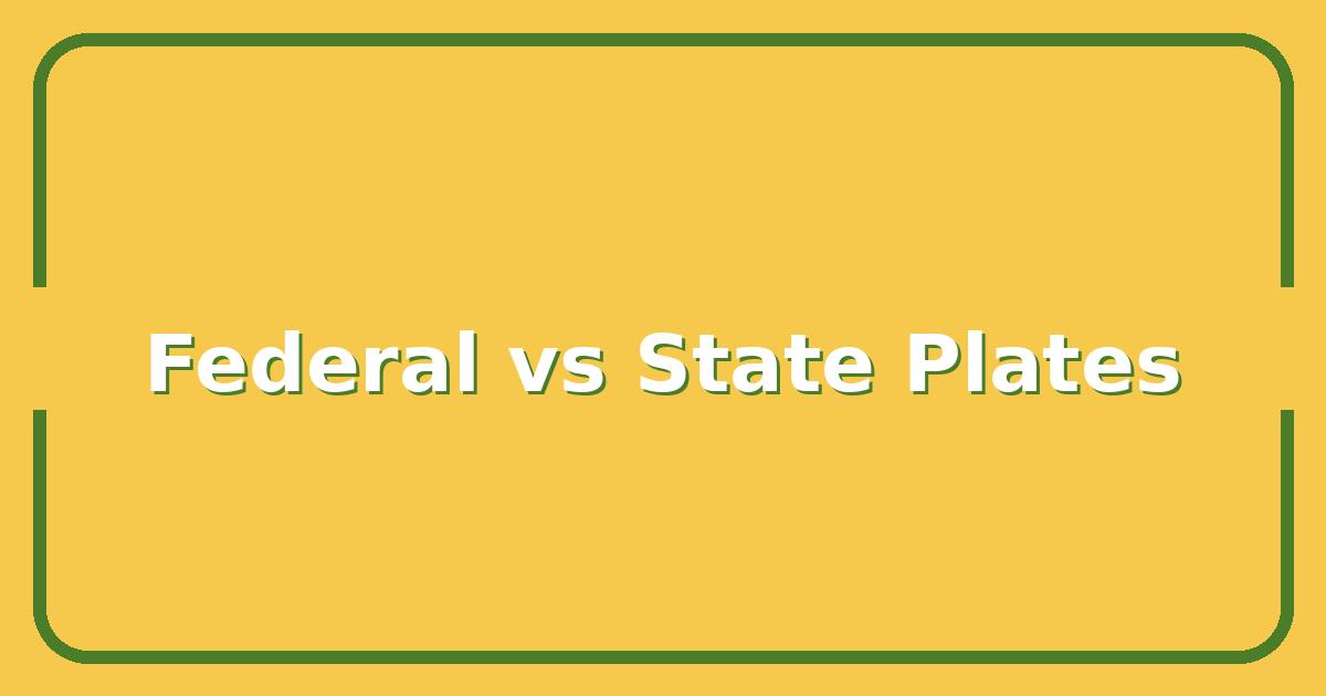 DOJ vs State License Plates: How Federal Plates Differ (And Why It Matters)