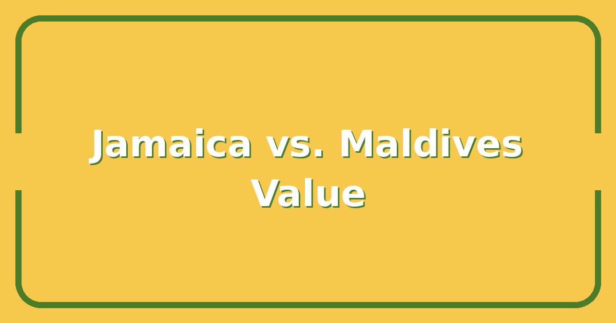 Jamaica vs. Maldives, Which Island Destination Offers Better Value for Your 2025 Vacation Budget?