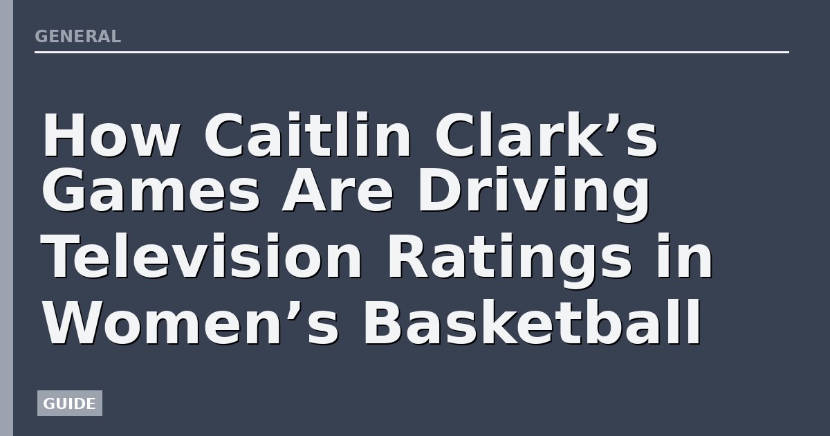 How Caitlin Clark’s Games Are Driving Television Ratings in Women’s Basketball