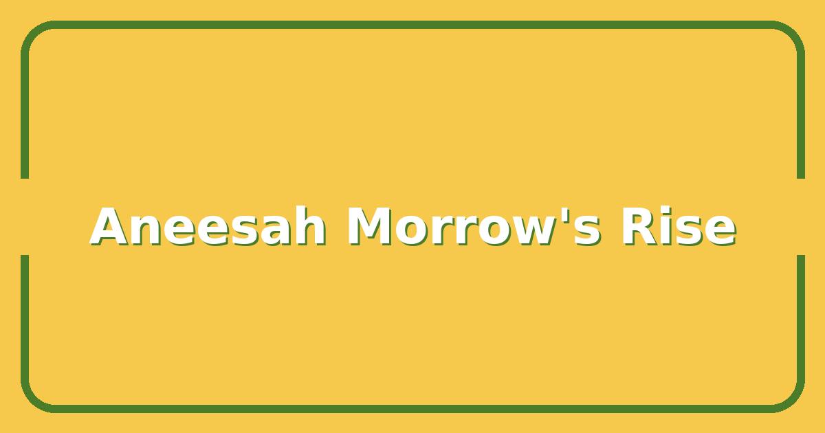 Who Is Aneesah Morrow? Her Rise, Stats, and Impact on the Court