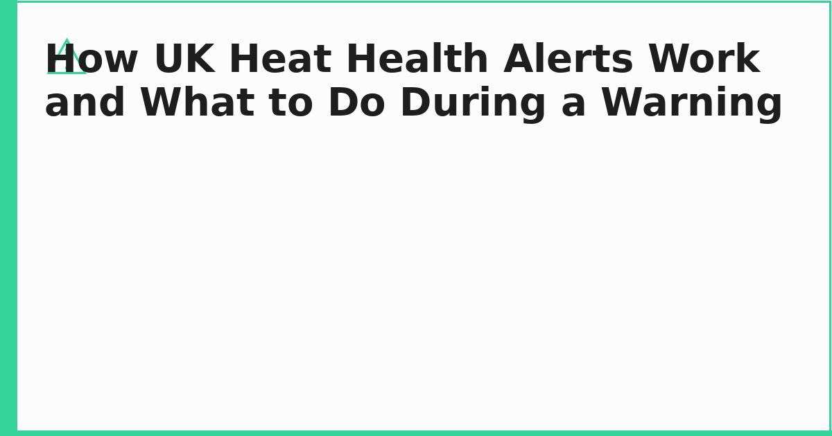 How UK Heat Health Alerts Work and What to Do During a Warning