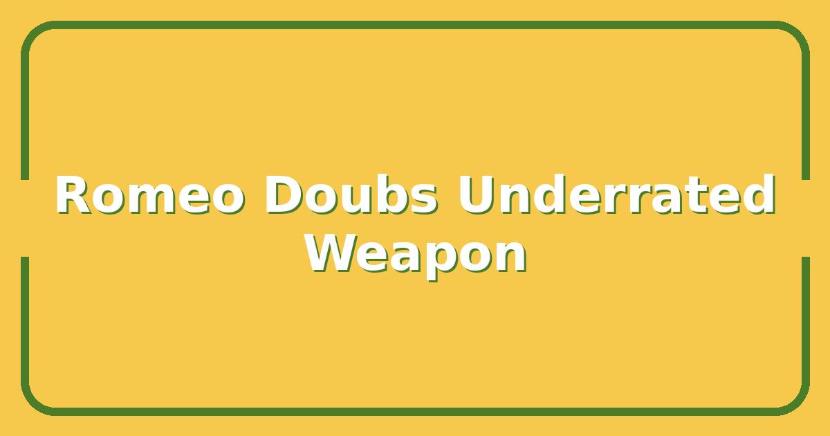 Is Romeo Doubs the Packers' Most Underrated Weapon in 2025?