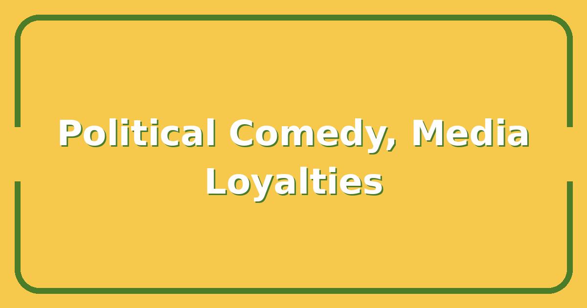 Late-Night Hosts vs. the Trump Administration: How Political Comedy Reshaped Media Loyalties