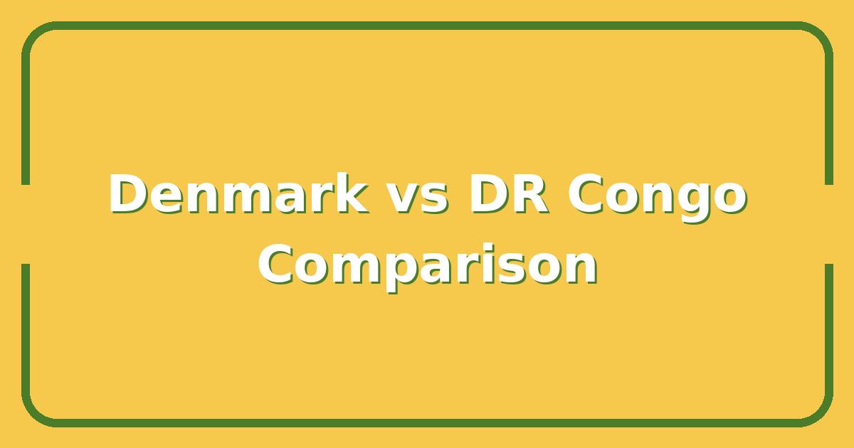 Denmark vs DR Congo, Which Country Wins for Business, Safety, and Quality of Life?