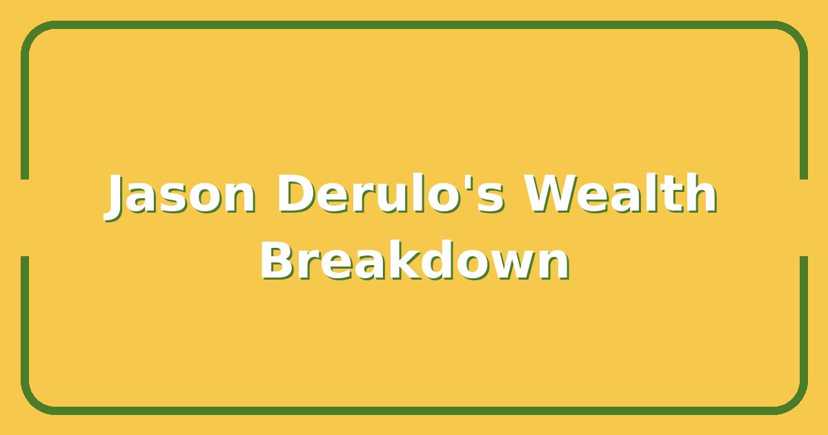 Jason Derulo’s Net Worth, Career Earnings, and Biggest Money-Making Hits