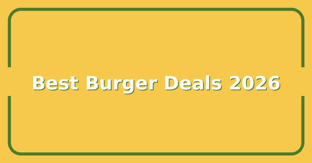 Best Burger Deals for National Hamburger Day 2026 — Where to Eat and Save
