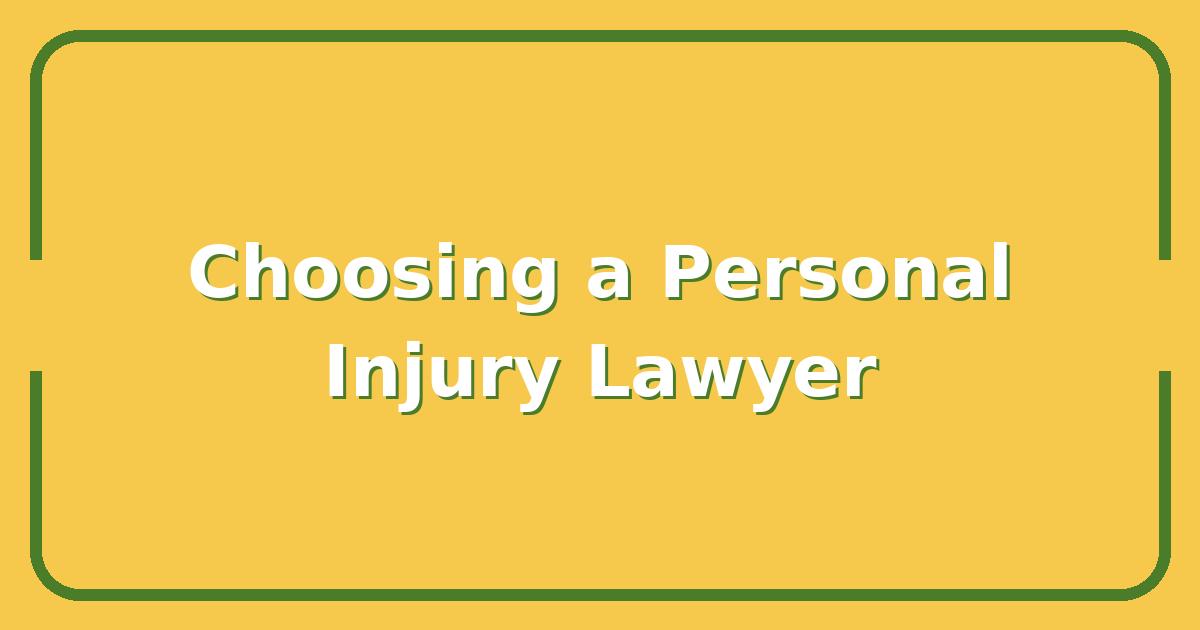 How to Choose a Personal Injury Lawyer Without Getting Burned