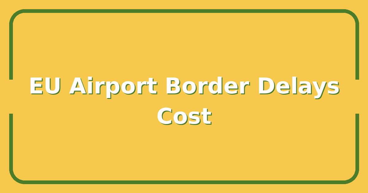 How EU Airport Border Check Delays Are Costing You More Than Time