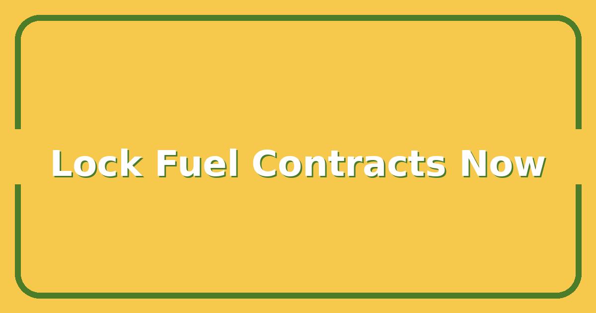 Crude Oil Prices Today, Is This the Right Moment to Lock in Your Fuel Contracts?
