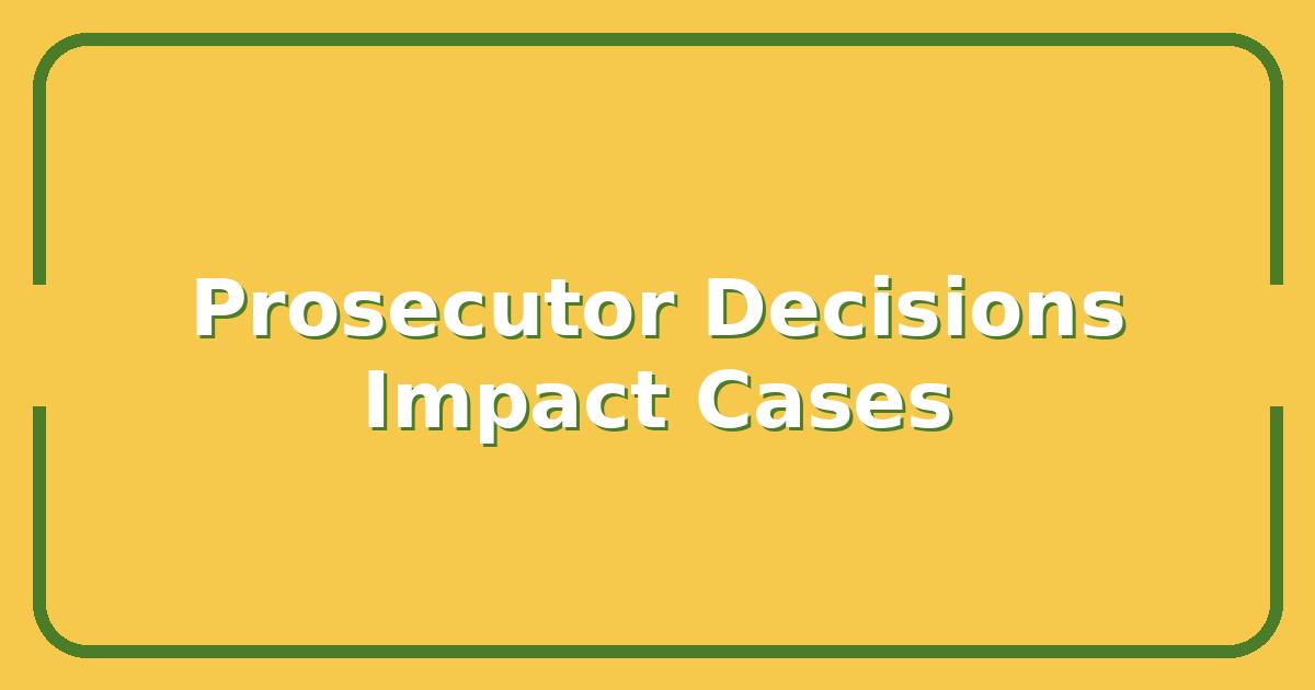 How Public Prosecutor Decisions Shape Case Outcomes (And What That Means for Yours)