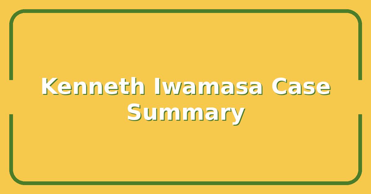 Who Is Kenneth Iwamasa and What Happened in the Matthew Perry Case?