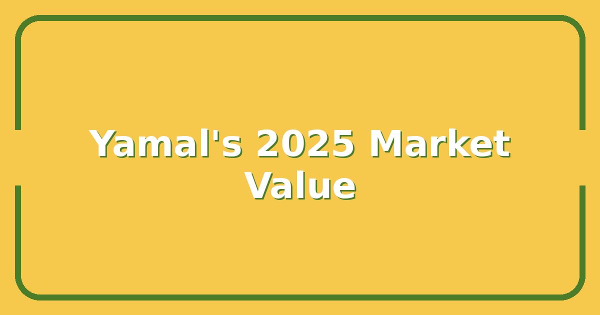 Yamal’s 2025 Market Value, Buy, Sell, or Hold Before the Next Transfer Window