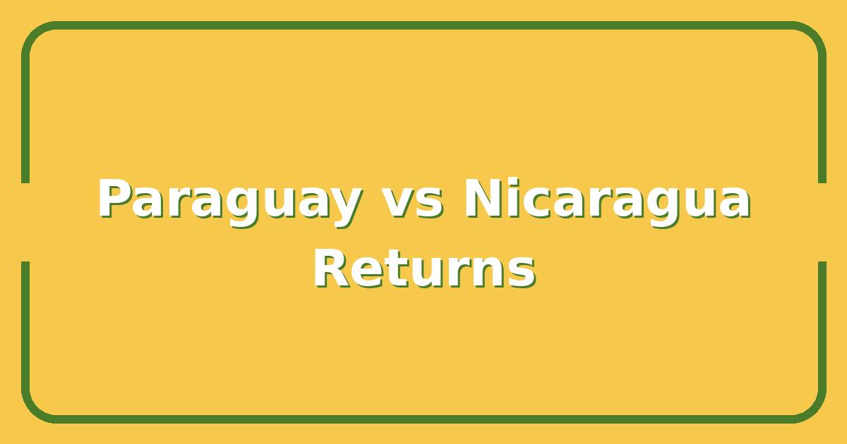 Paraguay vs Nicaragua, Which Country Offers Better Investment Returns in 2025?