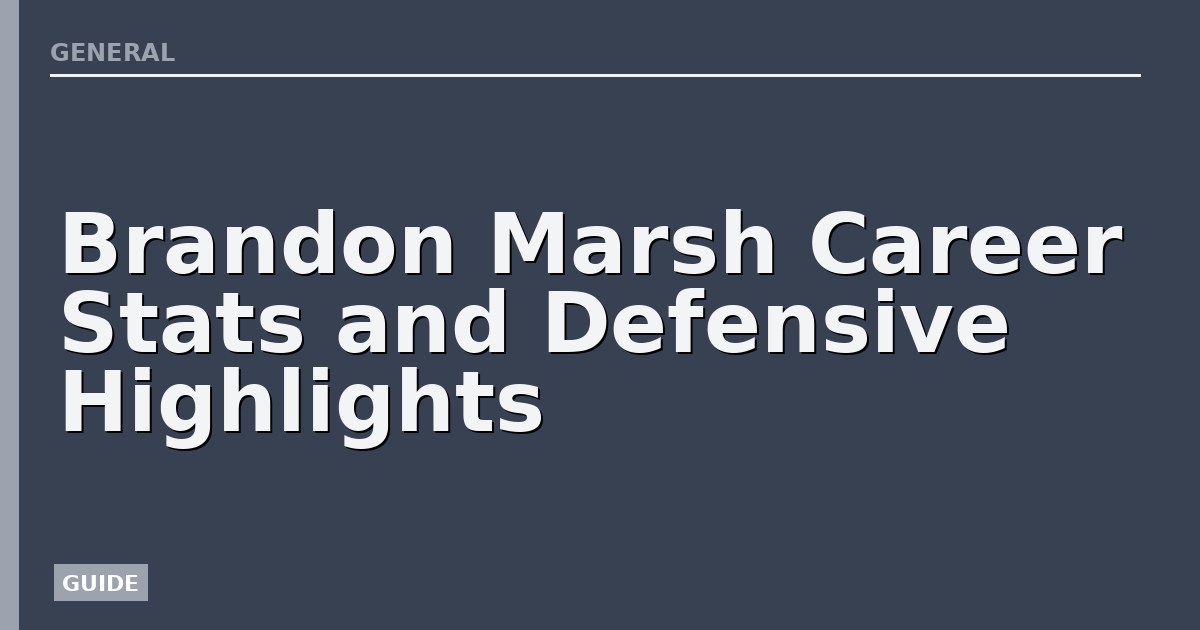 Brandon Marsh Career Stats and Defensive Highlights