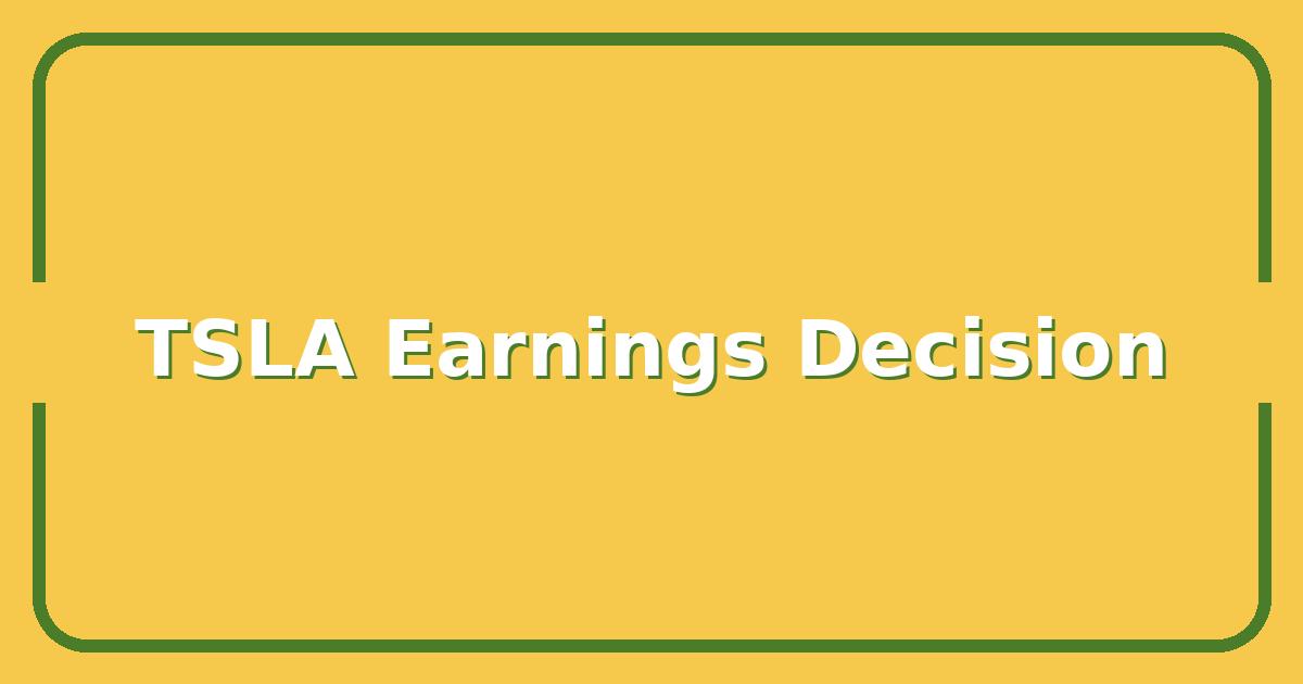 TSLA Stock, Should You Buy Before the Next Earnings Report