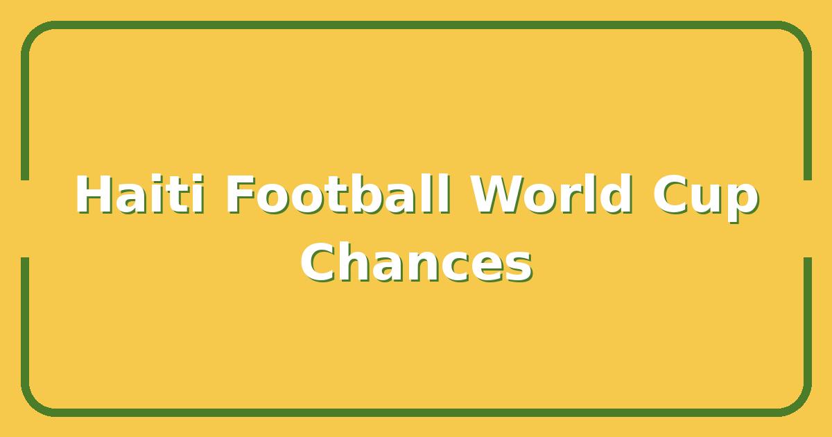 Haiti National Football Team vs. Opponents, Ranking, Stats & 2026 World Cup Chances